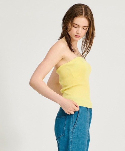 NICENICE MOMENT(ナイスナイスモーメント)の「NICENICE MOMENT / Bandeau《ESTNATION EXCLUSIVE》(チューブトップ・レディース・ブラック/イエロー/グレイッシュベージュ・FREE)」の5枚目の写真