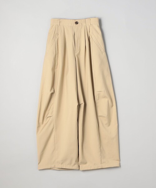 coen(コーエン)の「2タックとろみコクーンワイドパンツ(スラックス・レディース・ベージュ/ダークブラウン・M/L)」の13枚目の写真
