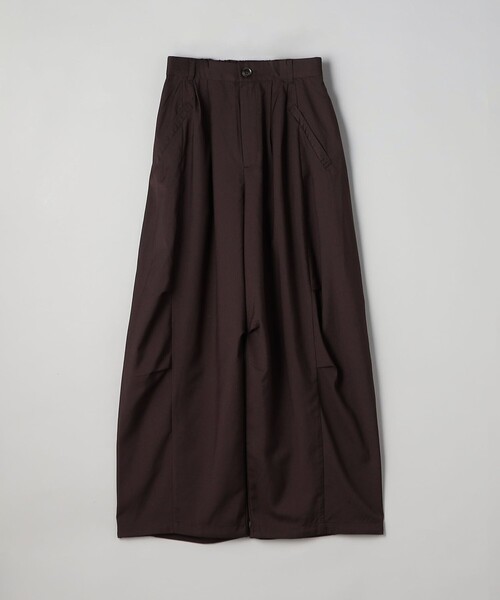 coen(コーエン)の「2タックとろみコクーンワイドパンツ(スラックス・レディース・ベージュ/ダークブラウン・M/L)」の15枚目の写真
