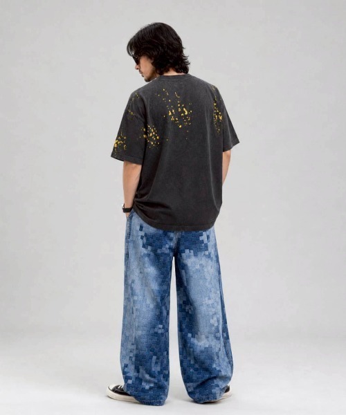 KAMINARI_TOKIO(カミナリトキオ)の「ペイント風スプラッシュTシャツ(Tシャツ/カットソー・レディース・イエロー/レッド・FREE)」の13枚目の写真