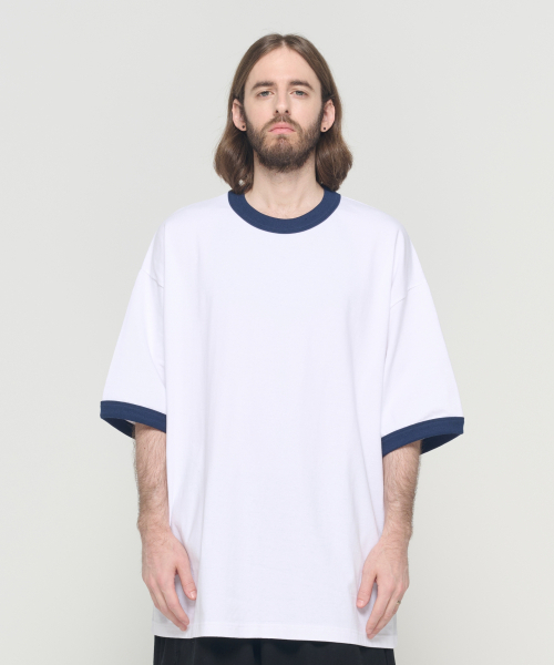CARGOBROS(カーゴブロス)の「ウォッシュドオーバーサイズリンガーTシャツ(ホワイト)(Tシャツ/カットソー・メンズ・その他・FREE)」の2枚目の写真