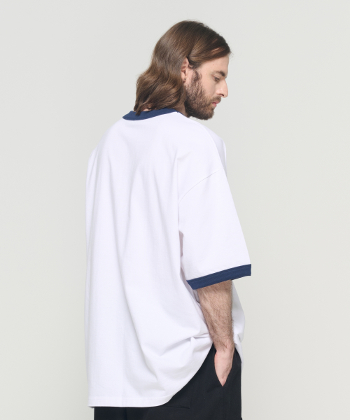 CARGOBROS(カーゴブロス)の「ウォッシュドオーバーサイズリンガーTシャツ(ホワイト)(Tシャツ/カットソー・メンズ・その他・FREE)」の4枚目の写真