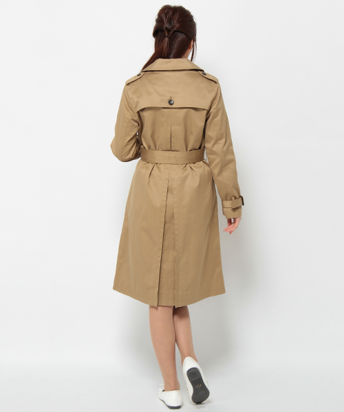 LBC（エルビーシー）の「コットン40/2ツイルトレンチコート（トレンチコート・レディース・オリーブ/ネイビー/ベージュ・LARGE/MEDIUM）」の7枚目の写真
