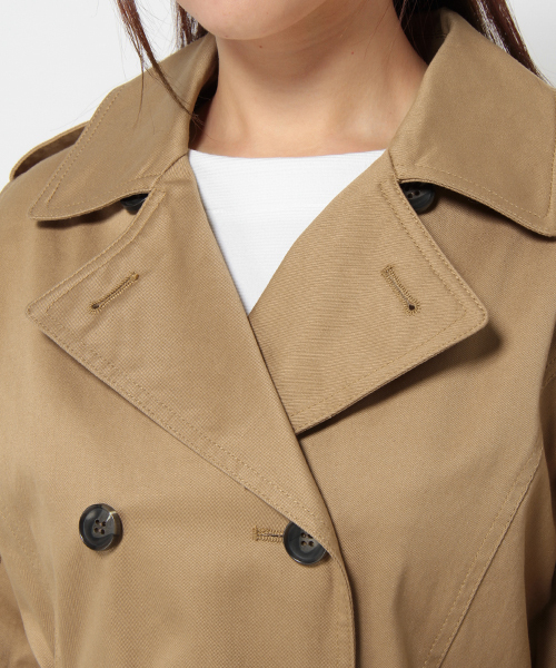 LBC（エルビーシー）の「コットン40/2ツイルトレンチコート（トレンチコート・レディース・オリーブ/ネイビー/ベージュ・LARGE/MEDIUM）」の9枚目の写真
