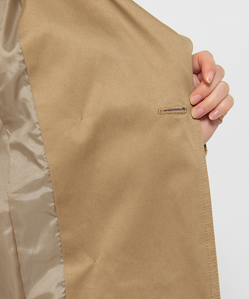 LBC（エルビーシー）の「コットン40/2ツイルトレンチコート（トレンチコート・レディース・オリーブ/ネイビー/ベージュ・LARGE/MEDIUM）」の12枚目の写真