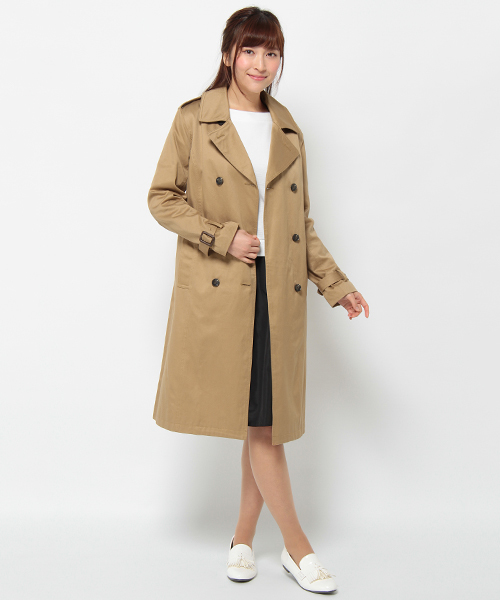 LBC（エルビーシー）の「コットン40/2ツイルトレンチコート（トレンチコート・レディース・オリーブ/ネイビー/ベージュ・LARGE/MEDIUM）」の13枚目の写真