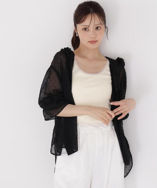 PROPORTION BODY DRESSING(プロポーションボディドレッシング)の「<a>カットジャガードフードシャツ / 1216219800(シャツ/ブラウス・レディース・ブラック/ホワイト/ブルー・FREE)」の5枚目の写真