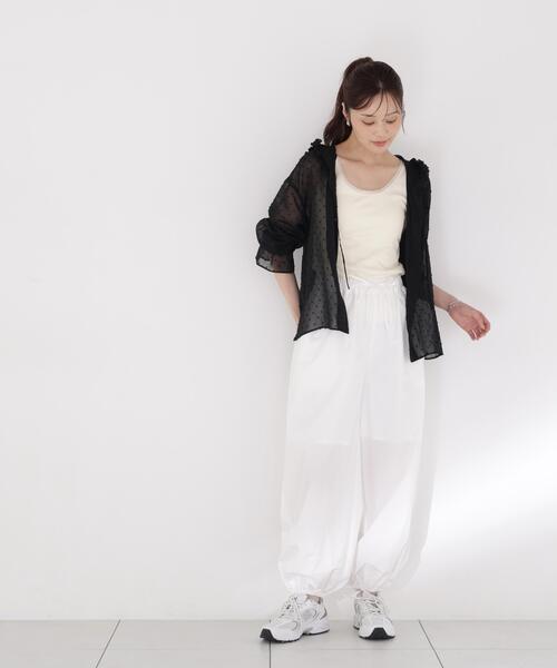 PROPORTION BODY DRESSING(プロポーションボディドレッシング)の「<a>カットジャガードフードシャツ / 1216219800(シャツ/ブラウス・レディース・ブラック/ホワイト/ブルー・FREE)」の6枚目の写真