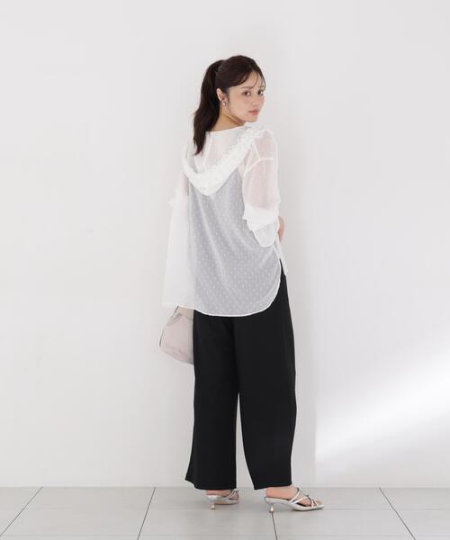 PROPORTION BODY DRESSING(プロポーションボディドレッシング)の「<a>カットジャガードフードシャツ / 1216219800(シャツ/ブラウス・レディース・ブラック/ホワイト/ブルー・FREE)」の16枚目の写真