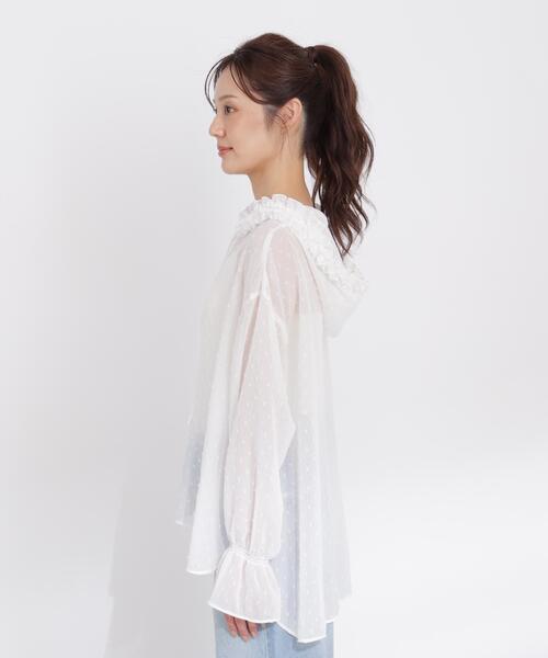 PROPORTION BODY DRESSING(プロポーションボディドレッシング)の「<a>カットジャガードフードシャツ / 1216219800(シャツ/ブラウス・レディース・ブラック/ホワイト/ブルー・FREE)」の13枚目の写真