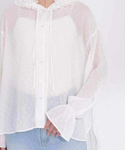 PROPORTION BODY DRESSING(プロポーションボディドレッシング)の「<a>カットジャガードフードシャツ / 1216219800(シャツ/ブラウス・レディース・ブラック/ホワイト/ブルー・FREE)」の16枚目の写真
