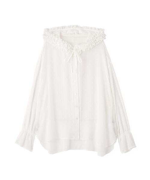 PROPORTION BODY DRESSING(プロポーションボディドレッシング)の「<a>カットジャガードフードシャツ / 1216219800(シャツ/ブラウス・レディース・ブラック/ホワイト/ブルー・FREE)」の19枚目の写真