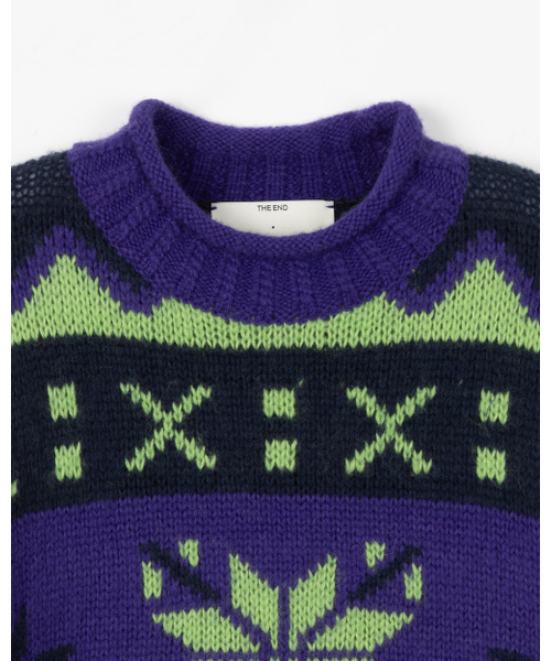 THEENDQUESTION（ジエンドクエスチョン）の「Snow jacquard knit top / PURPLE（ニット/セーター・レディース・その他・1/2）」の2枚目の写真