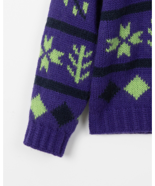 THEENDQUESTION（ジエンドクエスチョン）の「Snow jacquard knit top / PURPLE（ニット/セーター・レディース・その他・1/2）」の3枚目の写真