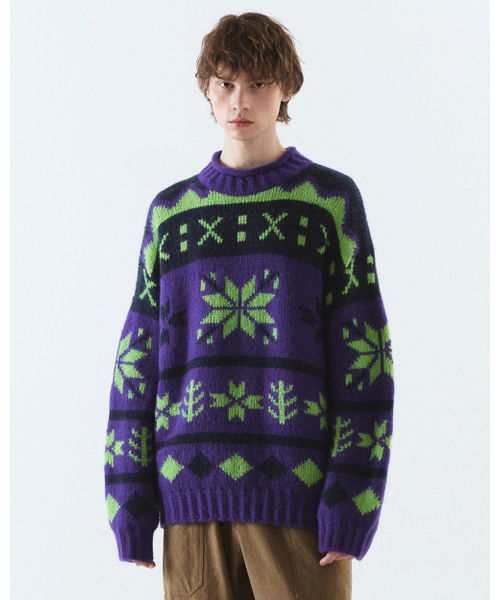 THEENDQUESTION（ジエンドクエスチョン）の「Snow jacquard knit top / PURPLE（ニット/セーター・レディース・その他・1/2）」の6枚目の写真