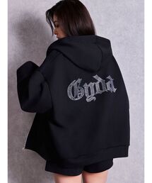 GYDA（ジェイダ）の「BACK GYDAラインストーンラメパーカー【セットアップ着用可能】（パーカー）」