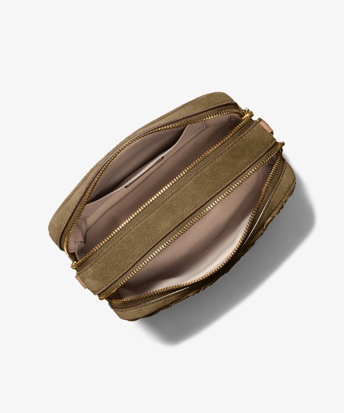 MICHAEL KORS(マイケルコース)の「BRYANT ウーヴン スエード カメラ クロスボディ ミディアム(ショルダーバッグ・レディース・グリーン系・FREE)」の3枚目の写真