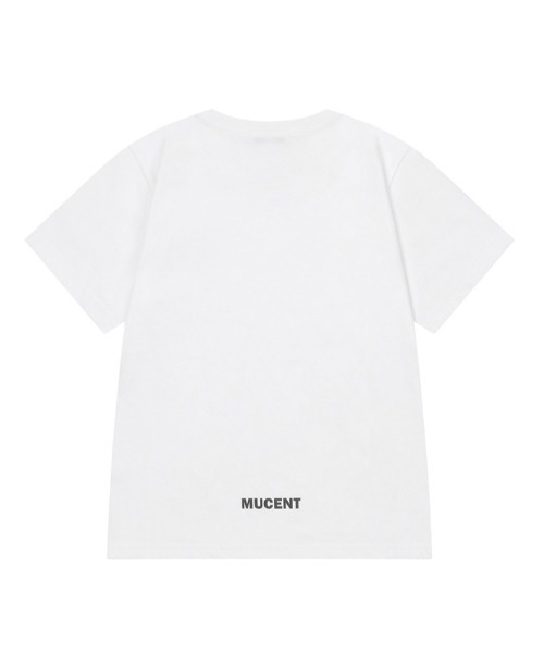 MUCENT（ムセント）の「A'GEM/9 × .kom 『MUCENT/ムセント』 SIERRA LEOPARD HEART SMALL LOGO HALF TEE/シエラレオパードハートスモールロゴ半袖Tシャツ（Tシャツ/カットソー・レディース・ブラック×グレー/ホワイト×グレー・FREE）」の9枚目の写真
