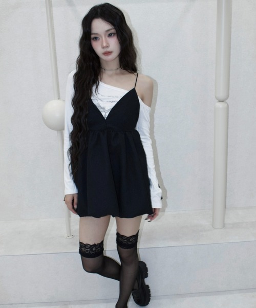 REINE NOIRE(レーヌノワール)の「mini balloon dress. / ミニバルーンドレス(ワンピース・レディース・ブラック・FREE)」の10枚目の写真