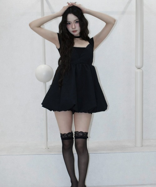 REINE NOIRE(レーヌノワール)の「mini balloon dress. / ミニバルーンドレス(ワンピース・レディース・ブラック・FREE)」の16枚目の写真
