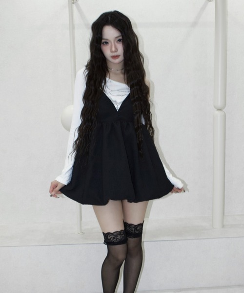 REINE NOIRE(レーヌノワール)の「mini balloon dress. / ミニバルーンドレス(ワンピース・レディース・ブラック・FREE)」の15枚目の写真