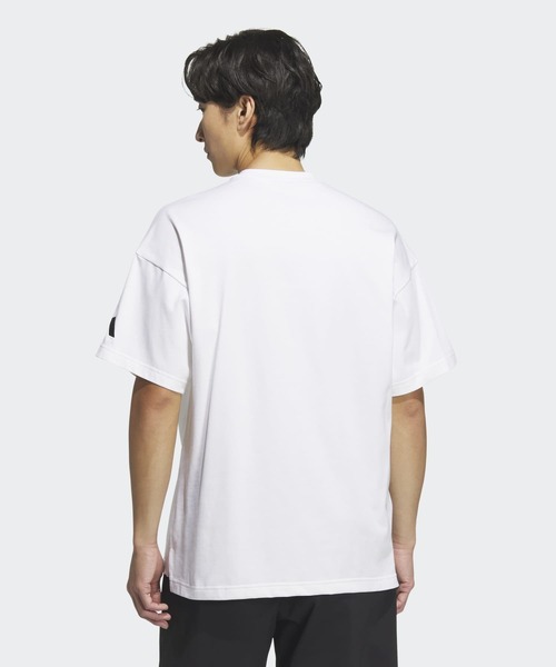 adidas（アディダス）の「ルーズフィット ヘビーシングルジャージー 半袖ポケットTシャツ / アディダス adidas（Tシャツ/カットソー・メンズ・ホワイト・XX-LARGE/3XL/LARGE/MEDIUM/SMALL/X-LARGE/X-SMALL）」の2枚目の写真