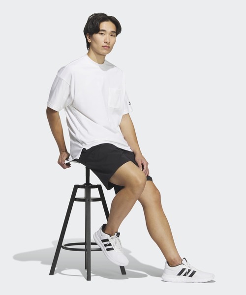 adidas（アディダス）の「ルーズフィット ヘビーシングルジャージー 半袖ポケットTシャツ / アディダス adidas（Tシャツ/カットソー・メンズ・ホワイト・XX-LARGE/3XL/LARGE/MEDIUM/SMALL/X-LARGE/X-SMALL）」の5枚目の写真