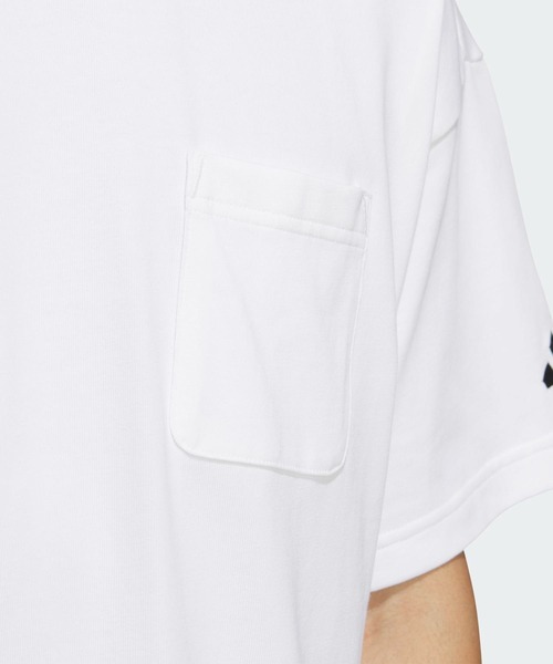 adidas（アディダス）の「ルーズフィット ヘビーシングルジャージー 半袖ポケットTシャツ / アディダス adidas（Tシャツ/カットソー・メンズ・ホワイト・XX-LARGE/3XL/LARGE/MEDIUM/SMALL/X-LARGE/X-SMALL）」の3枚目の写真
