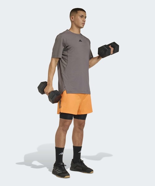 adidas(アディダス)の「D4T PrimeLift スリーストライプス半袖Tシャツ / アディダス adidas(Tシャツ/カットソー・メンズ・グレー・X-SMALL/X-LARGE/SMALL/MEDIUM/3XL/LARGE/XX-LARGE)」の5枚目の写真