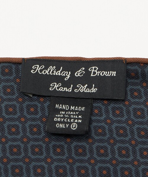 Holliday & Brown(ホリデーアンドブラウン)の「<Holliday&Brown>ペイズリー プリント チーフ(ポケットチーフ・メンズ・ロイヤルブルー・FREE)」の2枚目の写真