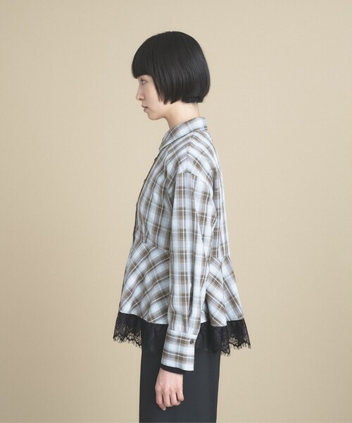 cloenc(クロエンス)の「【手洗い可】レースペプラムブラウス(シャツ/ブラウス・レディース・ピンク/ブラウン系その他2/カーキ系1・02)」の8枚目の写真