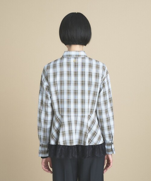 cloenc(クロエンス)の「【手洗い可】レースペプラムブラウス(シャツ/ブラウス・レディース・ピンク/ブラウン系その他2/カーキ系1・02)」の9枚目の写真