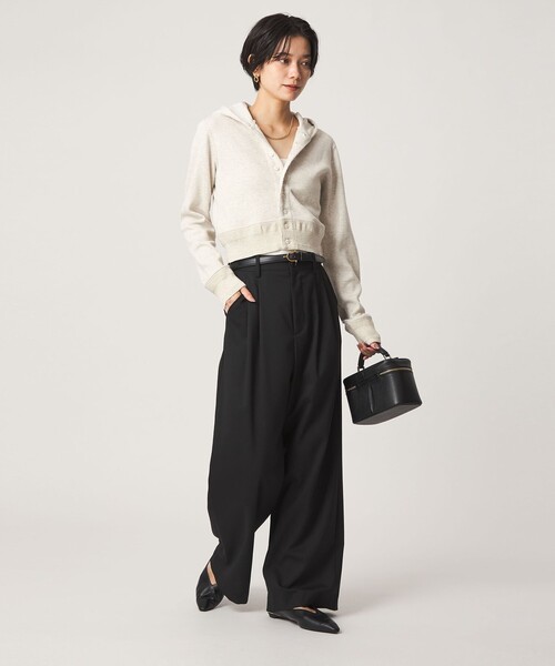 green label relaxing(グリーンレーベルリラクシング)の「【別注】<FAITH MILLS>フード カーディガン(カーディガン/ボレロ・レディース・レッド/オフホワイト/ブラウン・FREE)」の14枚目の写真