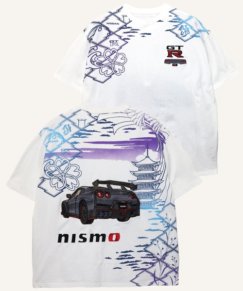 PANDIESTA(パンディエスタ)の「NISSAN×錦 NISMO GTR35 塔と紋様Tシャツ(M2)(Tシャツ/カットソー・メンズ・ホワイト/ブラック・L/XL/XXL/M)」の1枚目の写真