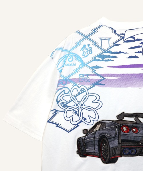 PANDIESTA(パンディエスタ)の「NISSAN×錦 NISMO GTR35 塔と紋様Tシャツ(M2)(Tシャツ/カットソー・メンズ・ホワイト/ブラック・L/XL/XXL/M)」の5枚目の写真
