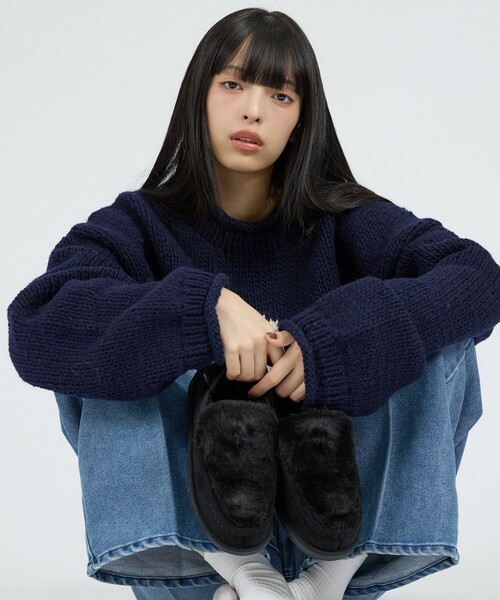 MEI(メイ)の「【MEI/メイ】ムートンファースリッポン(スリッポン・レディース・ブラック/ベージュ/その他・M/L/S)」の5枚目の写真