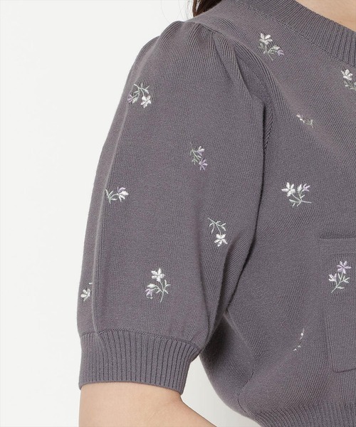 WILLSELECTION(ウィルセレクション)の「モチーフ刺繍カーディガン(カーディガン/ボレロ・レディース・ブラウン/ブラック/オフホワイト/ラベンダー/グレー/ピンク/ホワイト系その他/ボルドー・FREE)」の9枚目の写真