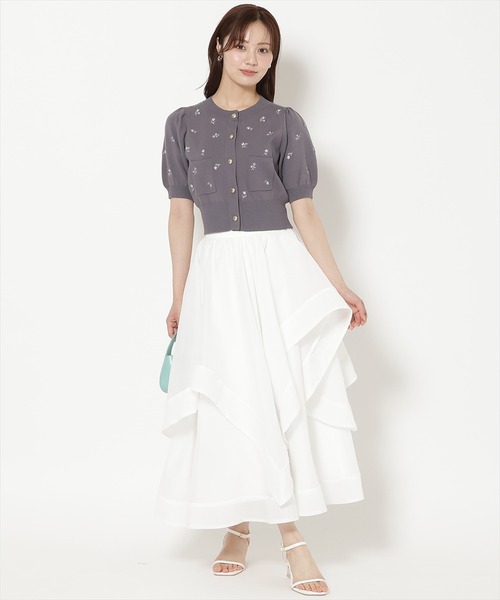 WILLSELECTION(ウィルセレクション)の「モチーフ刺繍カーディガン(カーディガン/ボレロ・レディース・ブラウン/ブラック/オフホワイト/ラベンダー/グレー/ピンク/ホワイト系その他/ボルドー・FREE)」の10枚目の写真
