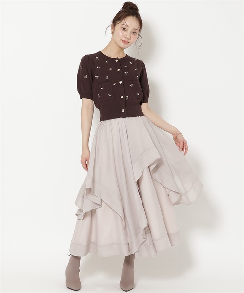 WILLSELECTION(ウィルセレクション)の「モチーフ刺繍カーディガン(カーディガン/ボレロ・レディース・ブラウン/ブラック/オフホワイト/ラベンダー/グレー/ピンク/ホワイト系その他/ボルドー・FREE)」の17枚目の写真