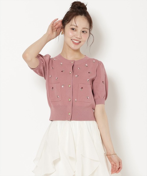 WILLSELECTION(ウィルセレクション)の「モチーフ刺繍カーディガン(カーディガン/ボレロ・レディース・ブラウン/ブラック/オフホワイト/ラベンダー/グレー/ピンク/ホワイト系その他/ボルドー・FREE)」の22枚目の写真