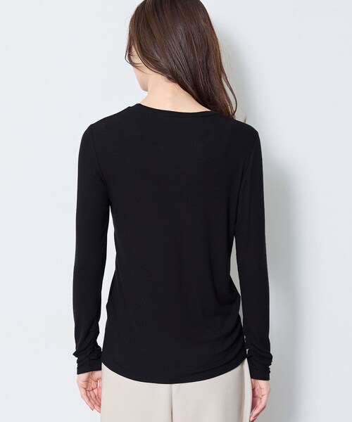 Reflect（リフレクト）の「【インナーに◎】クルーネックプルオーバー（Tシャツ/カットソー・レディース・ホワイト/ブラック・15 /13/11/09/07）」の16枚目の写真