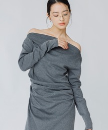 drape sheer 2way tops（ドレープシアー2wayトップス）（Tシャツ