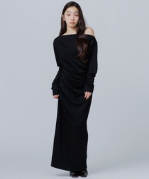 SENEE（セニー）の「3way drape onepiece（3ウェイドレープワンピース）（ワンピース）」