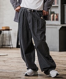 mp15334- Two Tuck Wide Denim Pants ワイドデニムパンツ(AI-262-06)