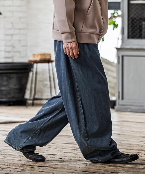 CAMBIO(カンビオ)の「mp15334- Two Tuck Wide Denim Pants ワイドデニムパンツ(AI-262-06)(デニムパンツ・メンズ・ブラック/ネイビー・M/L)」の19枚目の写真