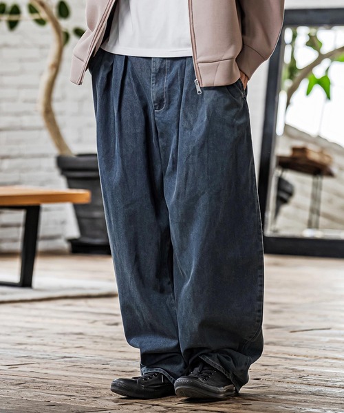 CAMBIO(カンビオ)の「mp15334- Two Tuck Wide Denim Pants ワイドデニムパンツ(AI-262-06)(デニムパンツ・メンズ・ブラック/ネイビー・M/L)」の20枚目の写真