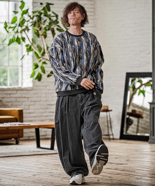CAMBIO(カンビオ)の「mp15334- Two Tuck Wide Denim Pants ワイドデニムパンツ(AI-262-06)(デニムパンツ・メンズ・ブラック/ネイビー・M/L)」の8枚目の写真