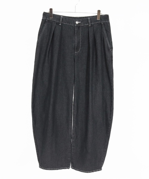 CAMBIO(カンビオ)の「mp15334- Two Tuck Wide Denim Pants ワイドデニムパンツ(AI-262-06)(デニムパンツ・メンズ・ブラック/ネイビー・M/L)」の12枚目の写真