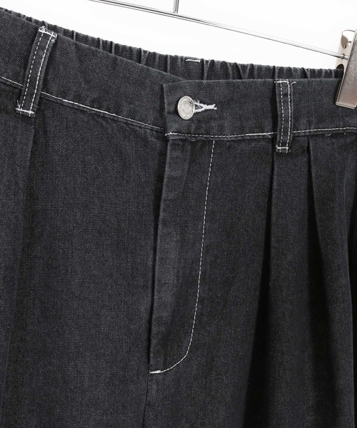 CAMBIO(カンビオ)の「mp15334- Two Tuck Wide Denim Pants ワイドデニムパンツ(AI-262-06)(デニムパンツ・メンズ・ブラック/ネイビー・M/L)」の14枚目の写真