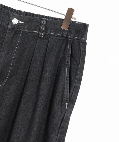 CAMBIO(カンビオ)の「mp15334- Two Tuck Wide Denim Pants ワイドデニムパンツ(AI-262-06)(デニムパンツ・メンズ・ブラック/ネイビー・M/L)」の16枚目の写真